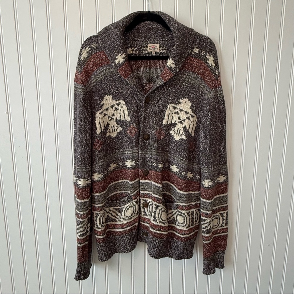 Faherty Steven Paul Judd Thunderbird Cardigan size L